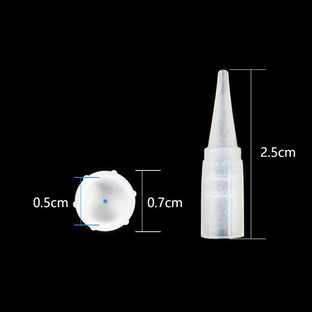 Tattoo Needle Tips Permanent Makeup Tattoo Nozzle Caps Disposable