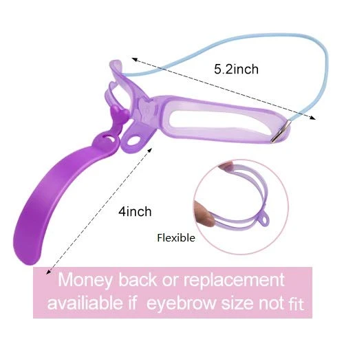 Eyebrow Stencils, Eyebrow Template, Eyebrow Shaping Kit Reusable Eyebrow Stencil with Handle and Strap, Washable