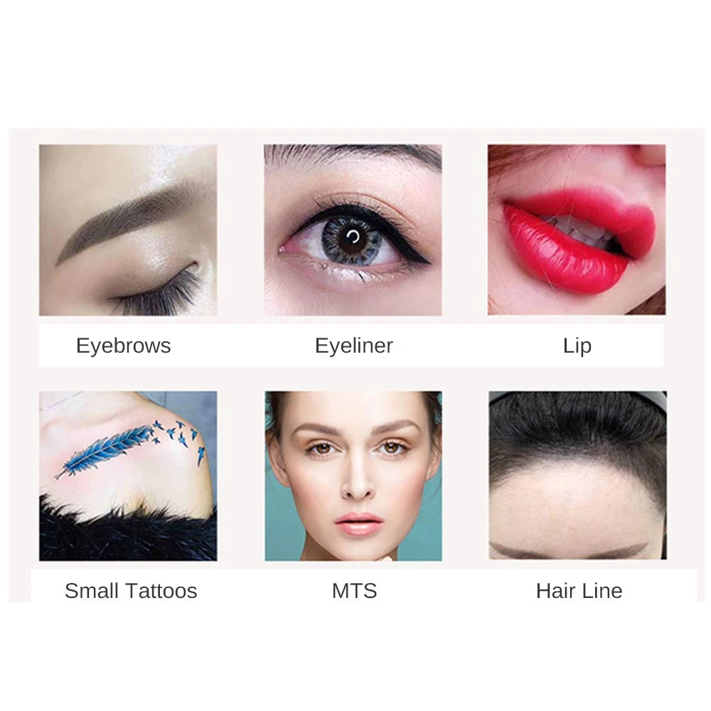 Pinkiou Permanent Makeup Pen Machine Eyebrow Tattoo Micropigmentation Tool For Eyebrows Eyeliner Lip Makeup Semi Permanent Beauty