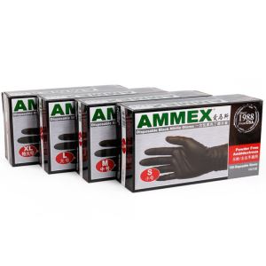 Black USA AMMEX Nitrile Tattoo Glove