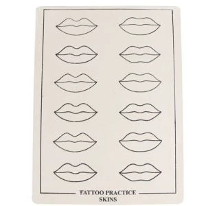 Lips Tattoo Practice Skin