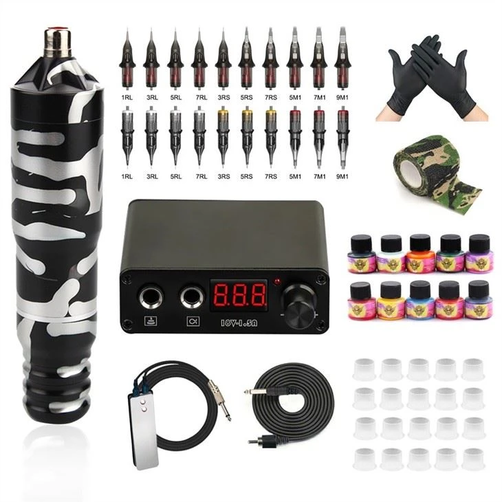 Camouflage Rotary Tattoo Pen Kit