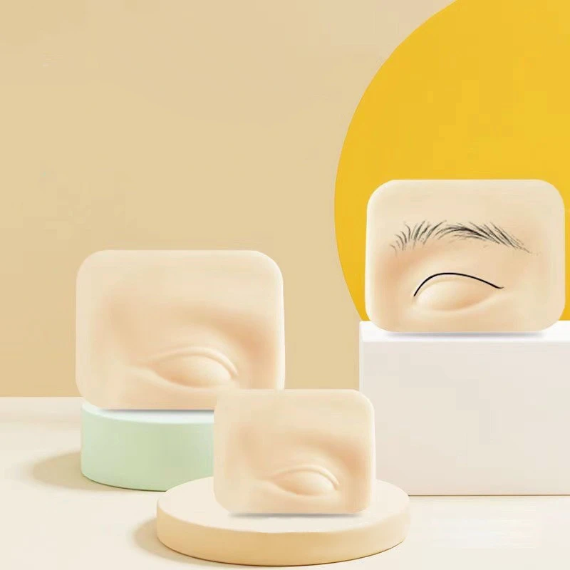 3D Eyebrow And Eye Practice Silicone Skin Tattoo Imitation Practice Skin Wild Line Eyebrow And Eye Line Beginner Practice Supplies
