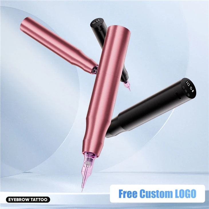 Factory Sale Rose Gold Safety Body Tattoo Kit 10000rpm 1400mAh Battery PMU Machine For Eyebrow Eyeliner Lip best