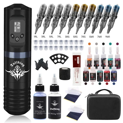 China Supplier Supply Profession Complete Tattoo Machine Kit With Cartridge Needles For Tattoo Shop