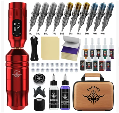 Wireless Tattooing Machine - Short Pen Tattooing Pen Set With Display Screen