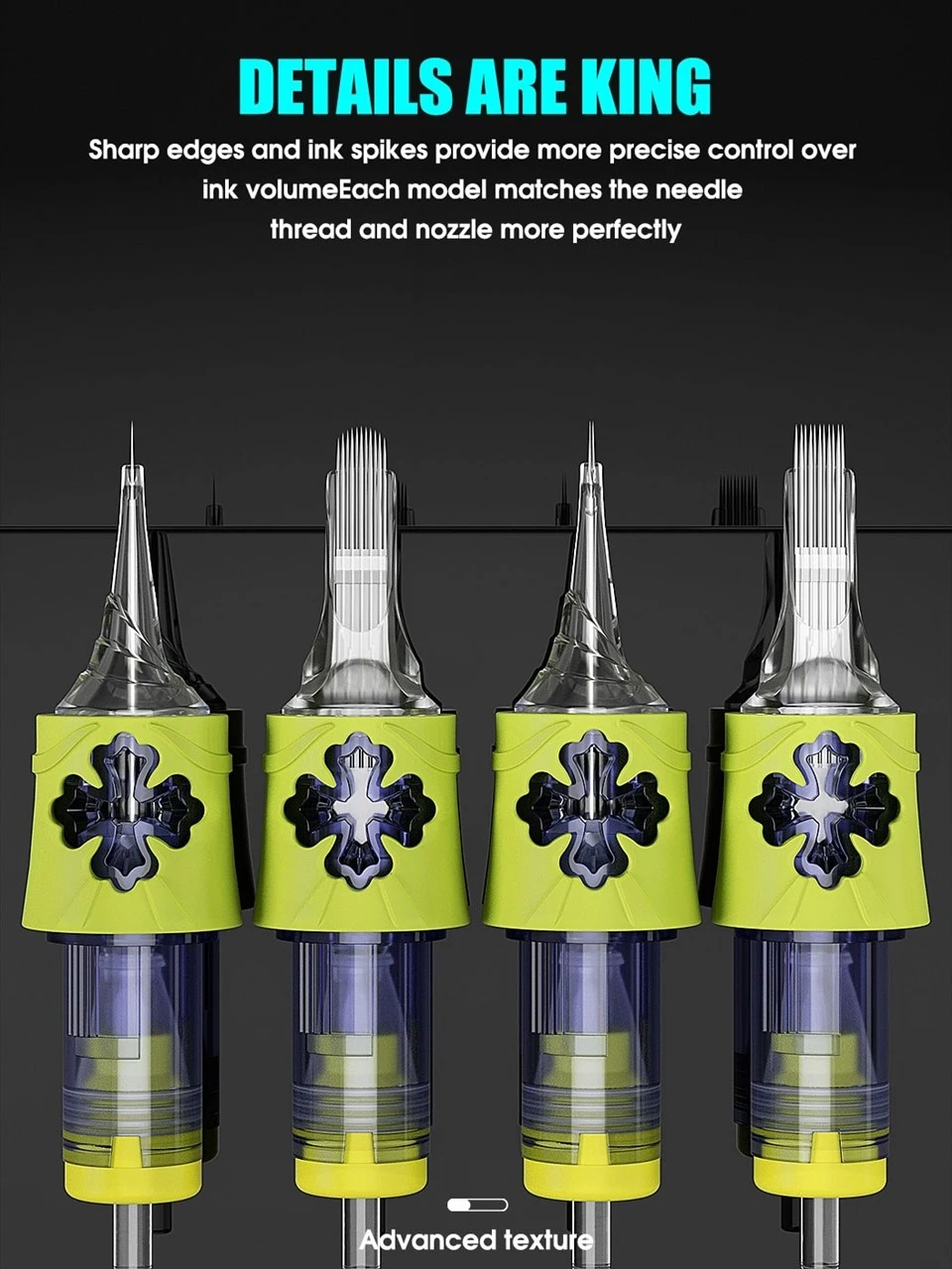 Tuffking 316 Stainless Steel Soft Membrane Integrated Disposable Tattoo Needles high quality