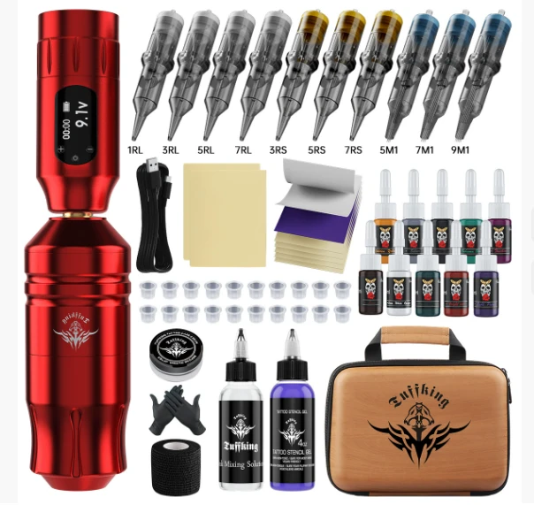 Wireless Tattooing Machine - Short Pen Tattooing Pen Set With Display Screen